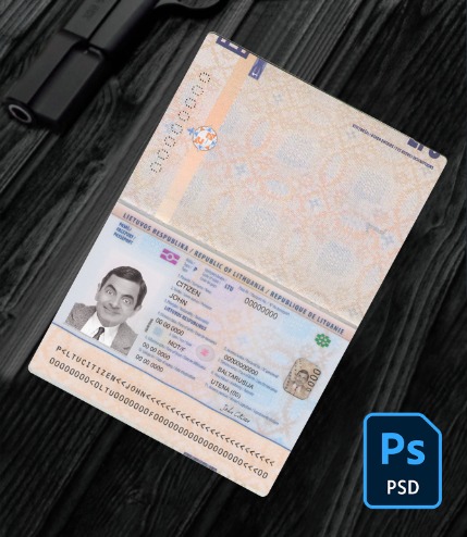 Lithuania passport new 2021-present PSD